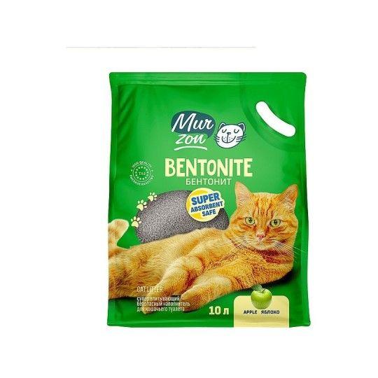 НАПОЛНИТЕЛЬ Д/КОШАЧЬЕГО ТУАЛЕТА MURZON БЕНТОНИТ ЯБЛОКО 10Л 8КГ