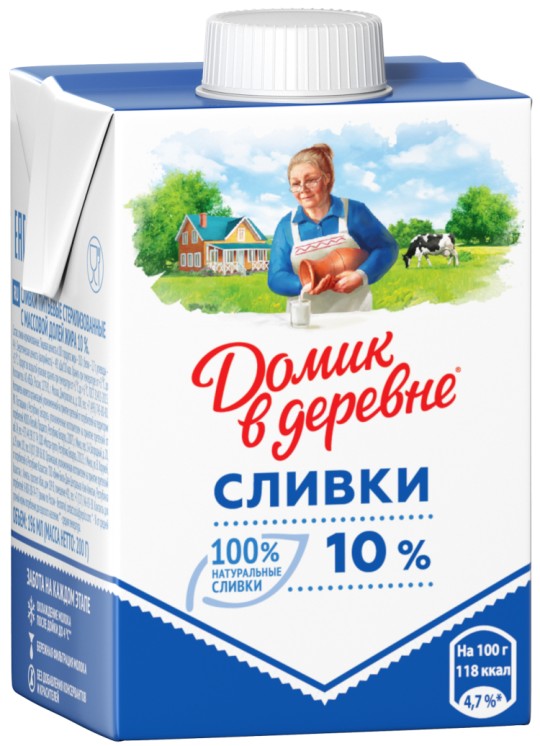 Сливки Домик в деревне 10% 200 мл