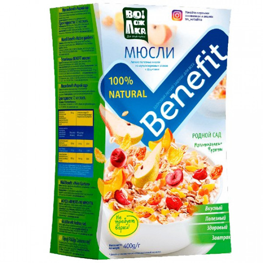 ВОЛОЖКА| мюсли родной сад "BENEFIT" 400г