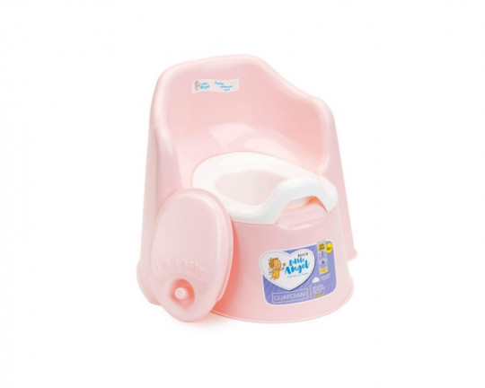 LITTLE ANGEL Горшок детский "GUARDIAN" с крышкой розовый