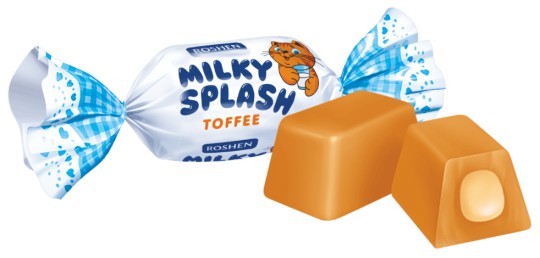 Ирис Roshen Milky Splash с молочной начинкой вес