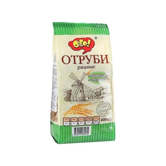 Отруби Ого! "Ржаные", 200 гр 