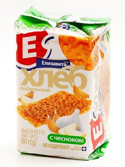 Елизавета Вафельный хлеб с Чесноком 80 гр
