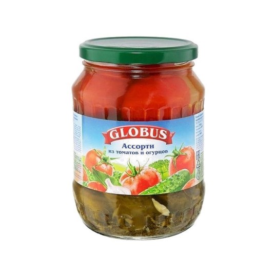 Ассорти GLOBUS из томатов и огурцов 720 мл