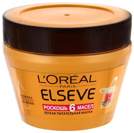 Маска L'Oreal Elseve "Роскошь" питательная 6 масел, 300мл