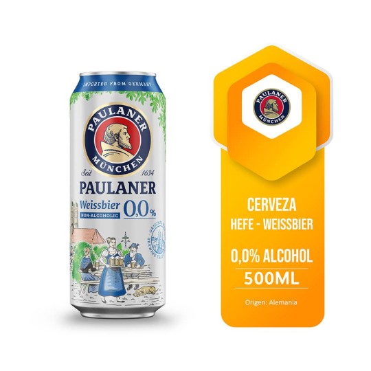 ПИВО PAULANER WEISSBIER 0% 0,5Л Ж/Б