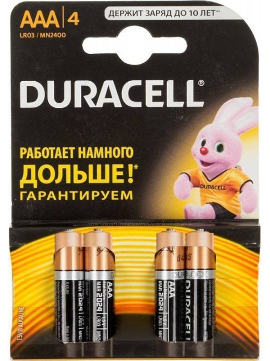 БАТ DURACELL AAA MN2400/4ШТ