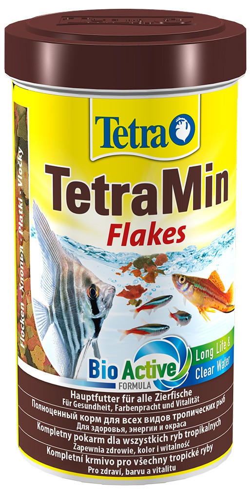 Корм для здоровой рыбы и чистой воды Tetra Min Flakes 500мл