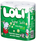 Бумага туалетная Loli super soft алоэ вера и витамин Е 4 рулона 