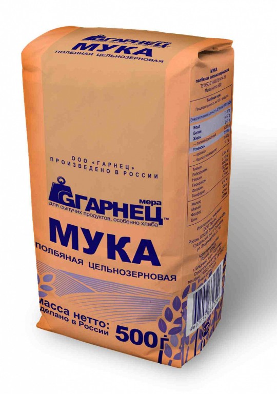 Мука полбяная Гарнец, 500 гр.