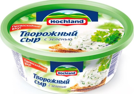 140Г Сыр творожный с зеленью HOCHLAND