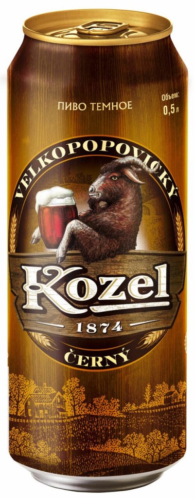 Пиво Velkopopovický Kozel темное банка 0,45 л