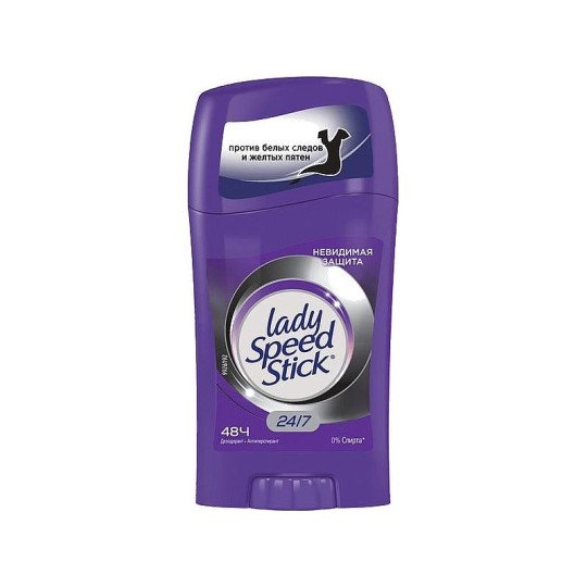 Lady Speed Stick 24/7 Невидимая Защита твердый дезодорант-антиперспирант женский, 45 г