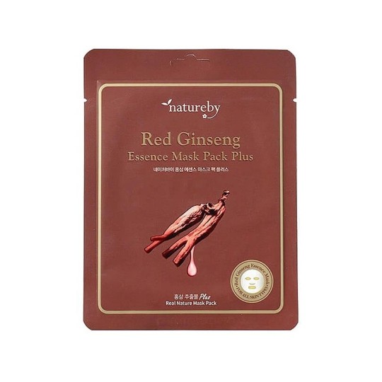 NATUREBY Маска для лица с экстрактом красного Женьшеня 1шт 11043