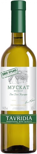Вино белое Tavridia Мускат полусладкое 0,75 л (Россия)