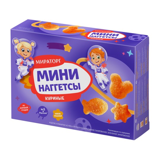 МИНИ НАГГЕТСЫ МИРАТОРГ КУРИНЫЕ ЗАМ 250Г КАРТ/КОР
