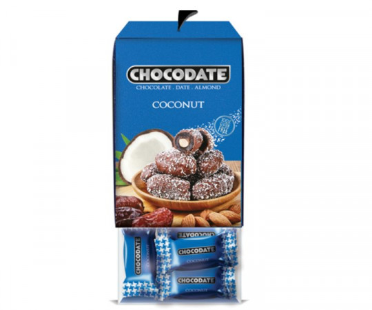 КОНФЕТЫ CHOCODATE COCONUT ФИНИКИ В ШОК 200Г