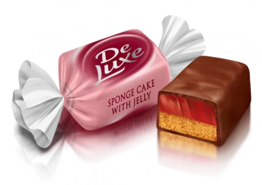 Конфеты De Luxe бисквит с желе, кг 