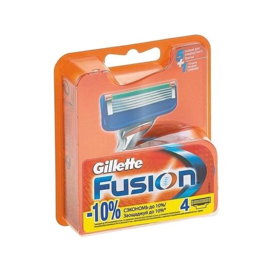Кассета для бритвенного станка GILLETTE fusion, 4шт