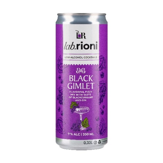 Коктейль Lab Rioni Black Gimlet 7% 0,33 л