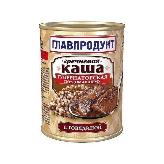 Каша Главпродукт Губернаторская по-домашнему гречневая с говядиной 340г