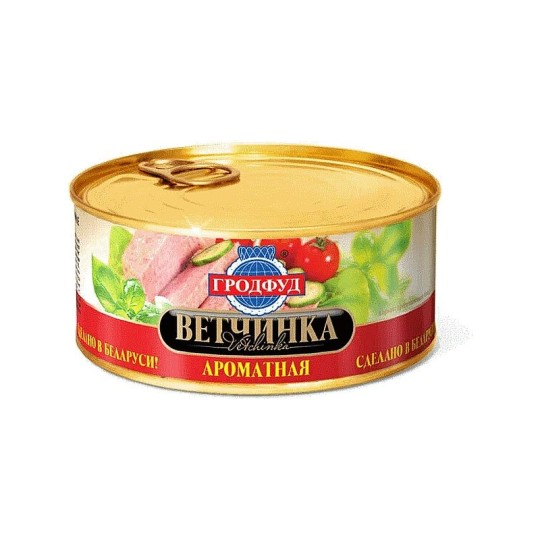 ВЕТЧИНКА АРОМАТНАЯ ФАРШЕВАЯ СТЕРИЛ290Г Ж/Б КЛЮЧ