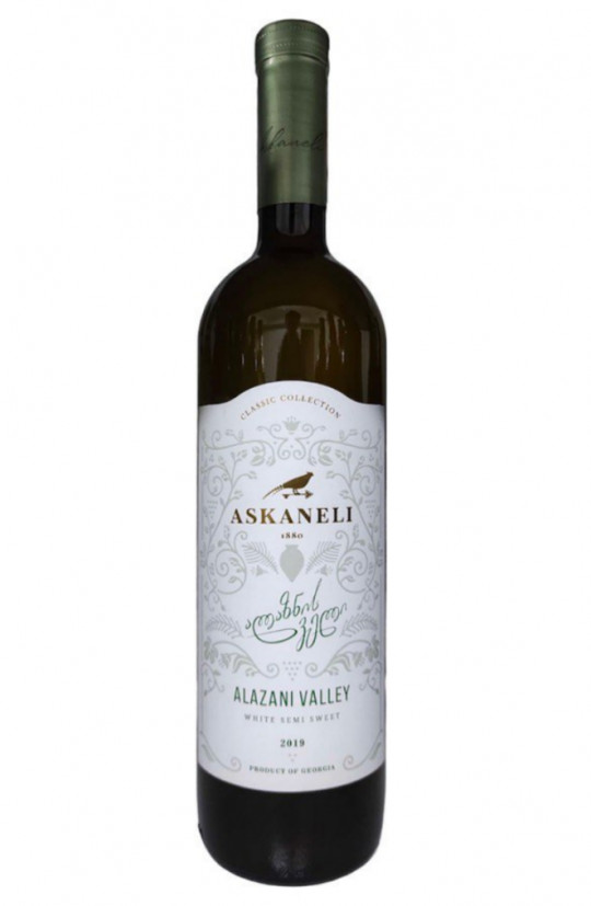 Вино белое полусладкое Алазанская долина 0,75л