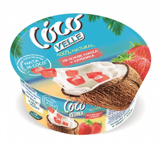 Продукт густой кокосовый Coco Velle Клубника 130г