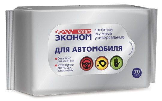 Влажные салфетки SMART, 70шт