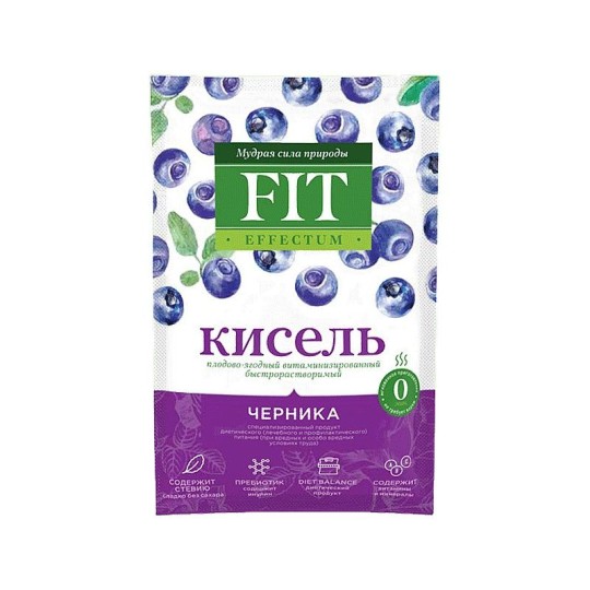 Кисель Fit Effectum быстрорастворимый черника 30 г