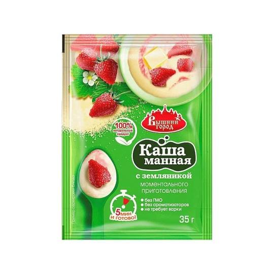 КАША МАННАЯ М/П С ЗЕМЛЯНИКОЙ 35 Г