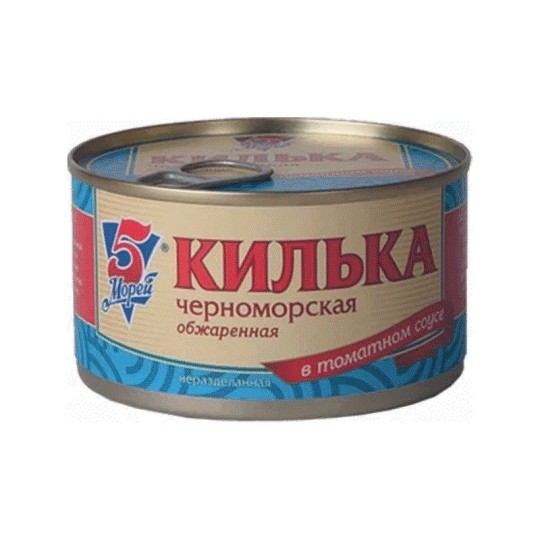 КИЛЬКА 5 МОРЕЙ ЧЕРНОМОРСКАЯ НЕРАЗДЕЛАННАЯ ОБЖАРЕННАЯ В Т/С 5М №5 240ГР