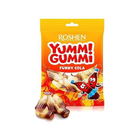 КОНФЕТЫ ЖЕЛЕЙНЫЕ ROSHEN YUMMI GUMMI FUNNY COLA 100Г