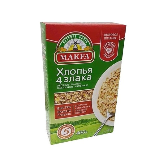 Хлопья Makfa 4 злака 400г