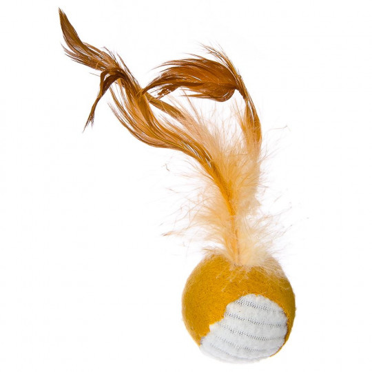 Игрушка  для животных Мячик с перьями