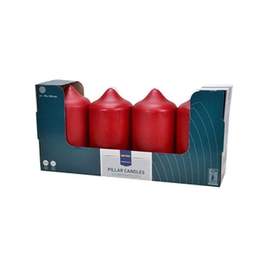  Свечи столбик бордовые 78х150 мм 4 шт