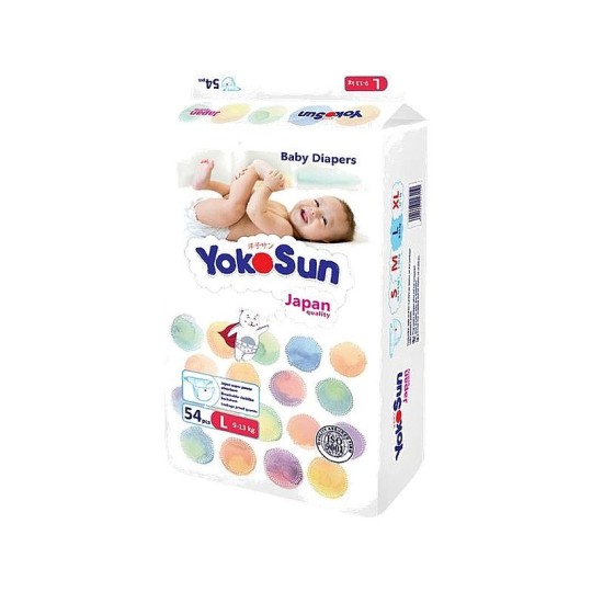 Подгузники детские YokoSun размер L (9-13 кг) 54 шт