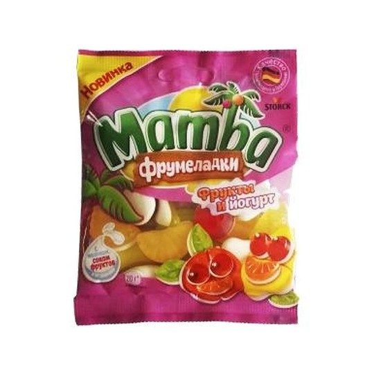 Жевательный мармелад MAMBA фрукты и йогурт 72г