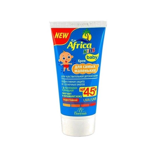 Крем детский солнцезащитный FLORESAN AFRICA KIDS для самых маленьких для чувствительной детской кожи SPF45+ 50 мл