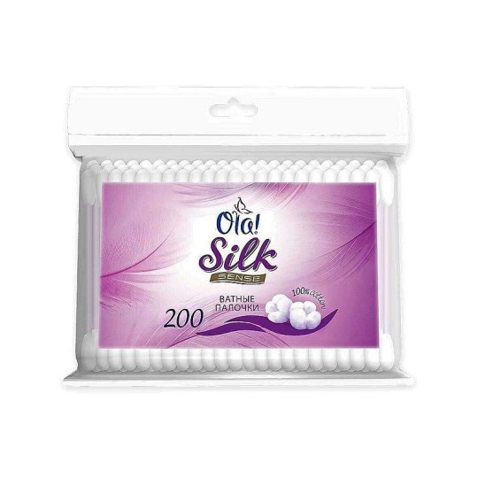 ВАТА НА ПАЛОЧКАХ OLA!-SILK SENSE В П/Э УП 200ШТ