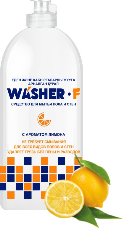 Средство для мытья пола и стен «Washer-F» с ароматом лимона, 1000 мл