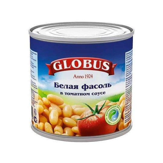 Фасоль белая GLOBUS в томатном соусе 425МЛ