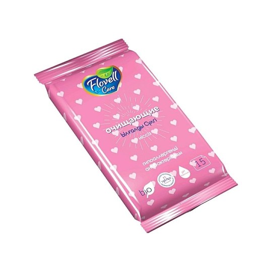 FLOVEL CARE САЛФЕТКИ ВЛАЖНЫЕ MИНИ Б/З (8Х8) RED