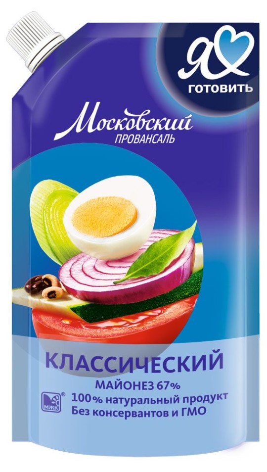 Майонез "Московский" провансаль классический,  67% 220 мл, д/пак