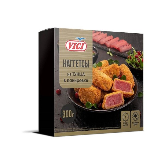 VICI ТУНЕЦ ФИЛЕ-КУСОЧ.В ПАНИР.НАГГЕТСЫ ЗАМ.300Г