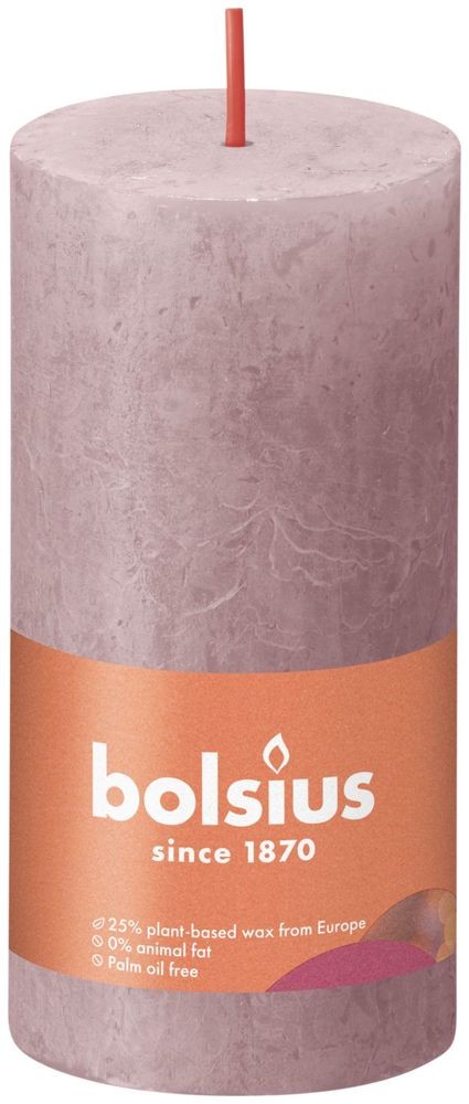 Свеча Bolsius Pillar Rustic Ash Rose - 10 см / ø 5 см