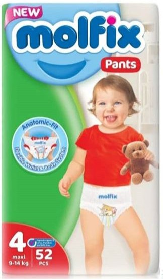 Подгузники-трусики Molfix размер 4 (9-14 кг) 52 шт
