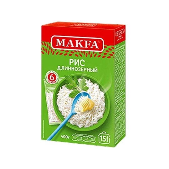 MAKFA| Рис длиннозерный в пакетиках 400г