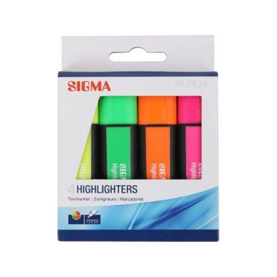 4ШТ МАРКЕР ТЕКСТОВЫД SIGMA ЦВЕ