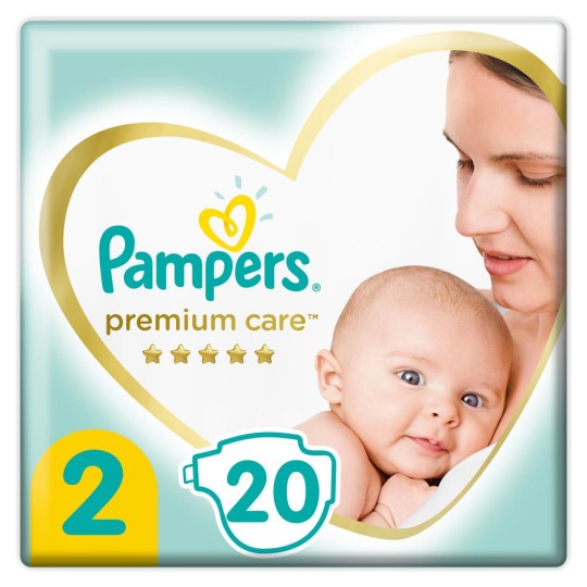 Pampers Premium Care Размер 2, 20 Подгузники, 4kg-8kg